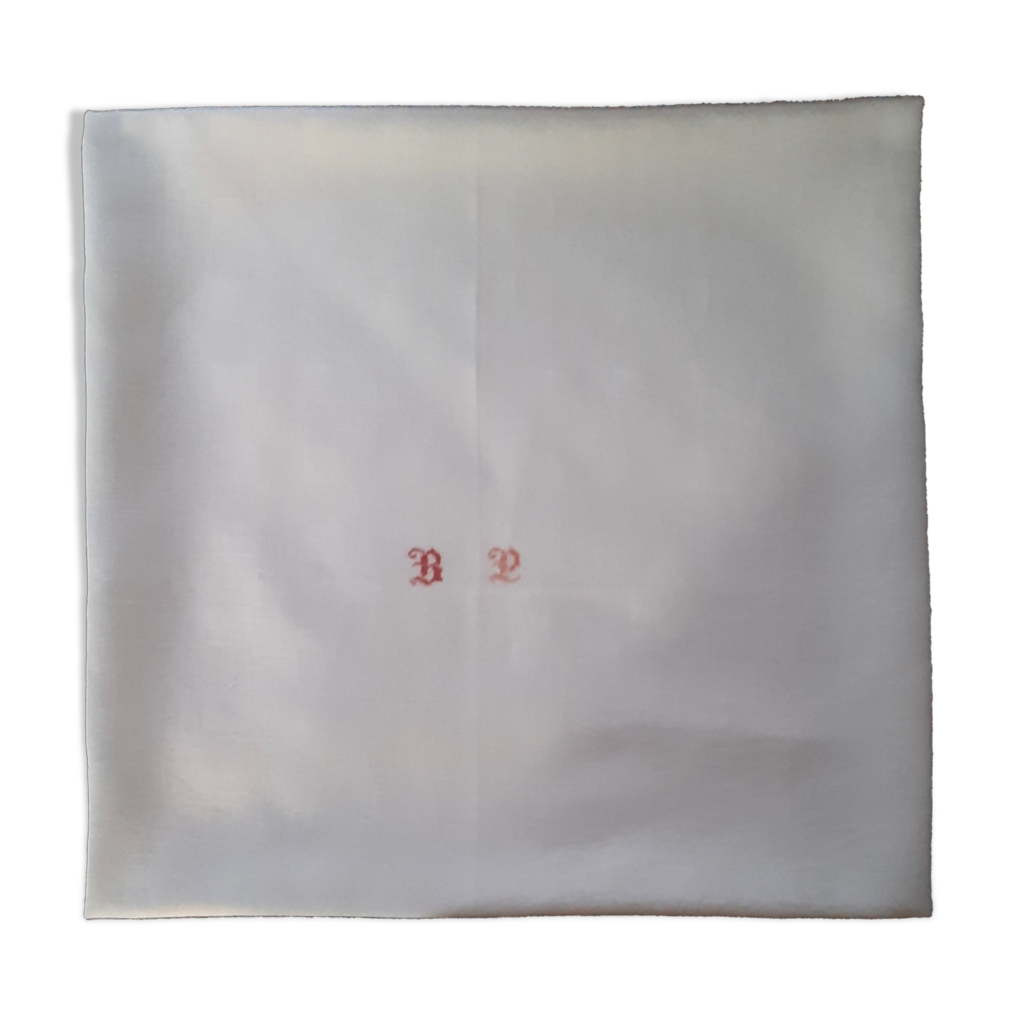 Nappe ancienne damassée B.L