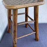 Chestnut and bamboo stool