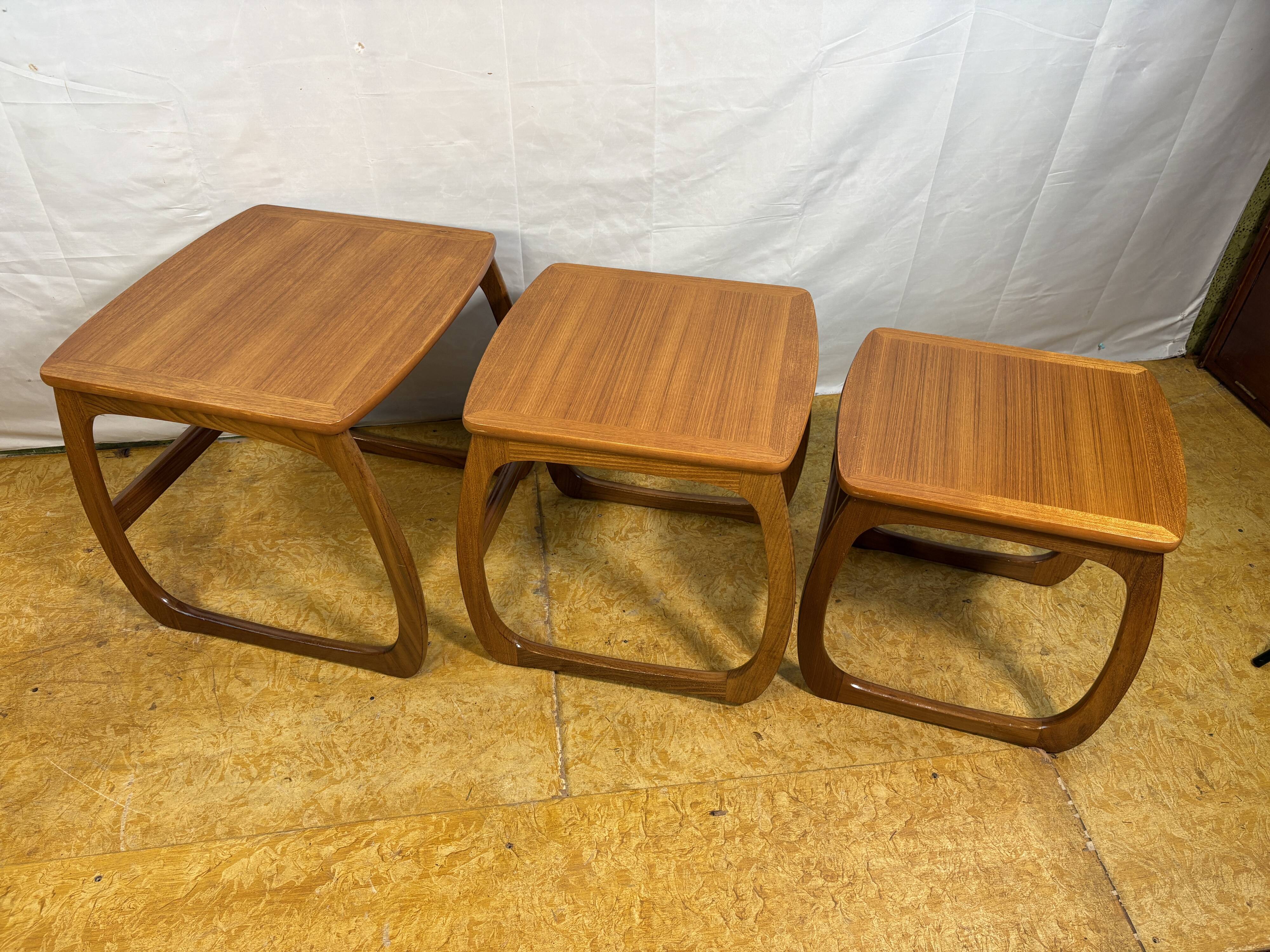 Mid century retro vintage teak Nest of Tables by Nathan 1960 British Qualit