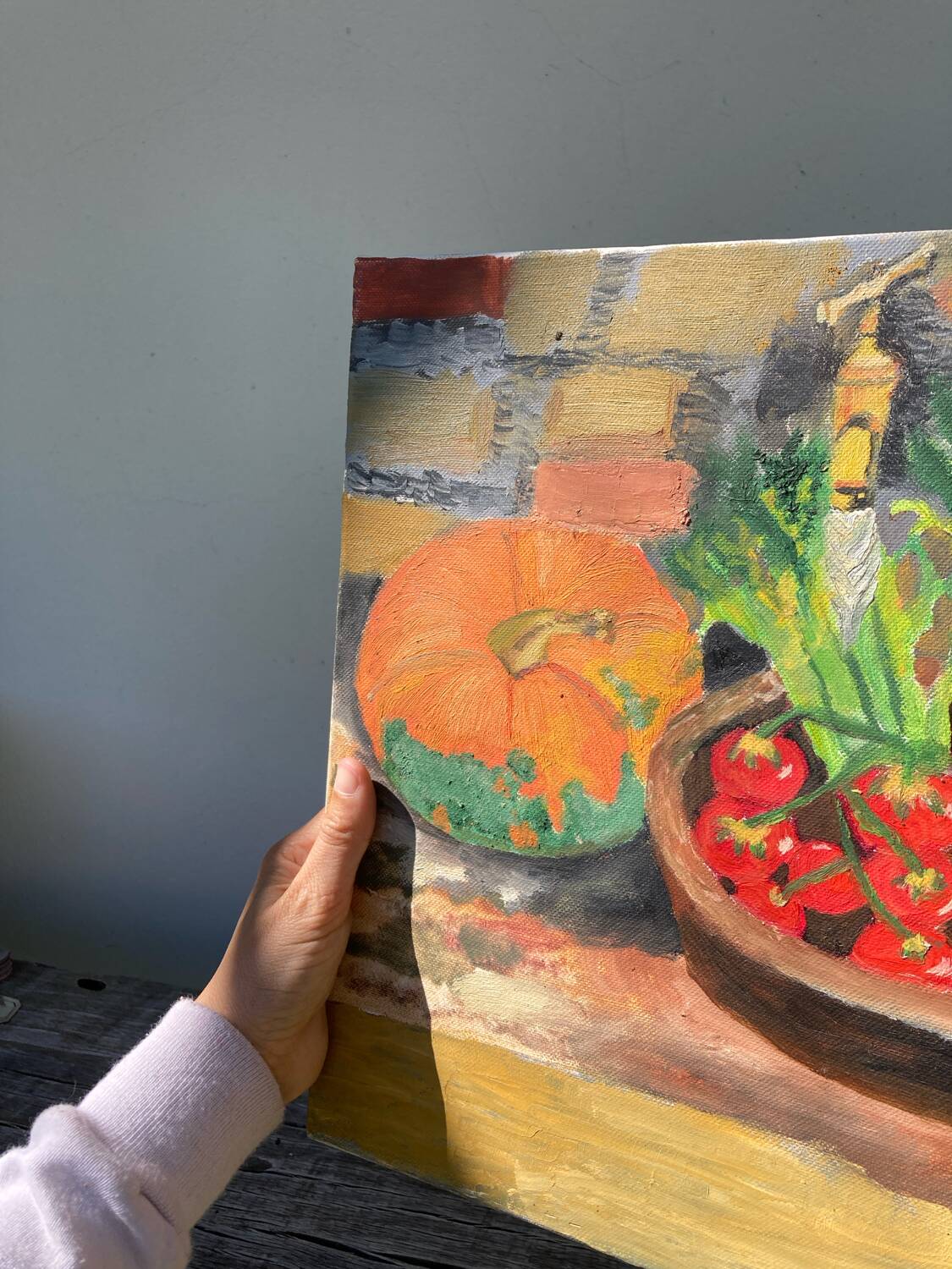 Still life painting oil on canvas