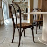Chaises bistrot en cannage vintage