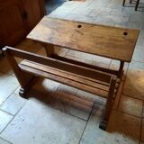 Two-seater wooden schoolboy desk