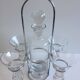 Portable alcohol digestive liquor service design glass & chromed metal stainless steel