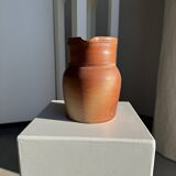 Large orange stoneware jug Grès Bonneval Made in France underneath H18