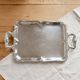 Vintage silver-plated service tray – Rococo handles