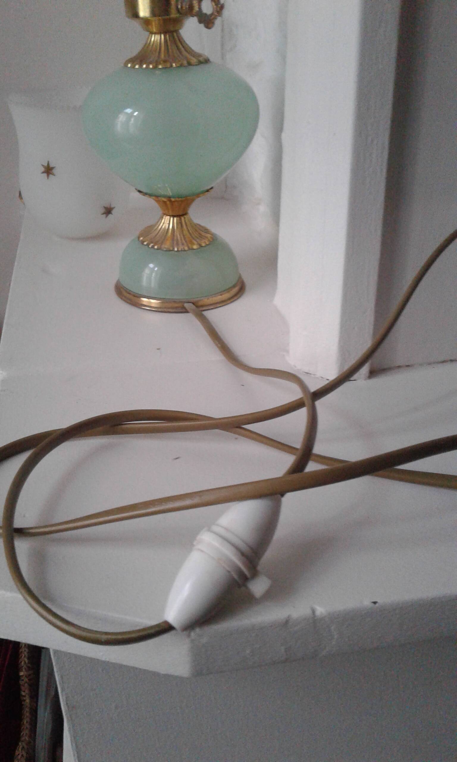 Opaline lamps.