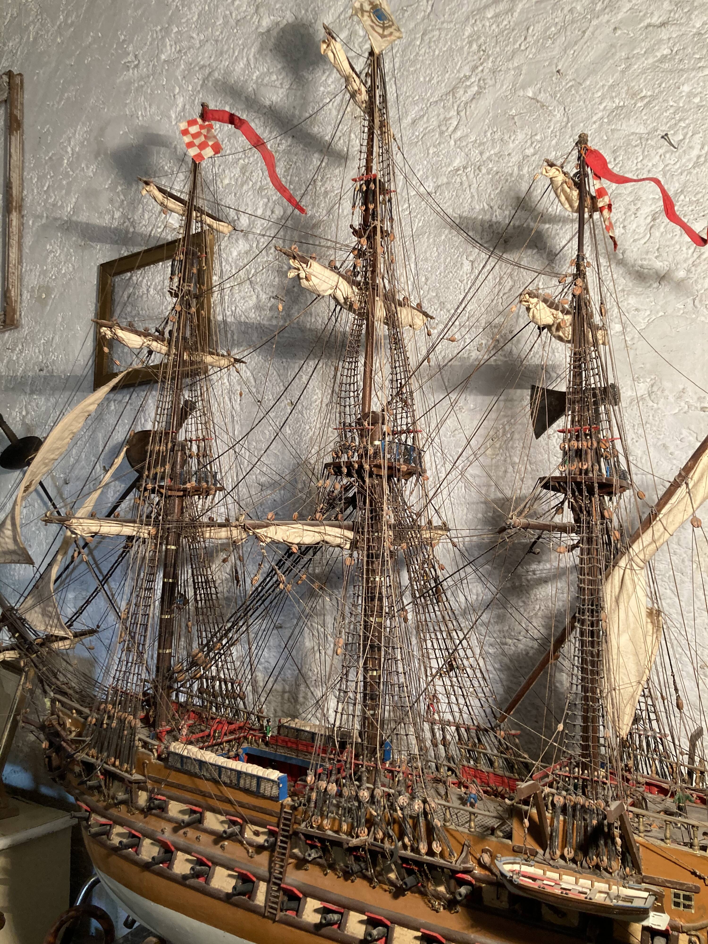 Model of a Royal Navy ship