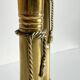 Trio of vintage knotted candlesticks brass