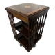 Revolving bookcase in mahogany and marquetry - art deco