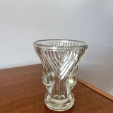 vase en verre effet bulle art déco