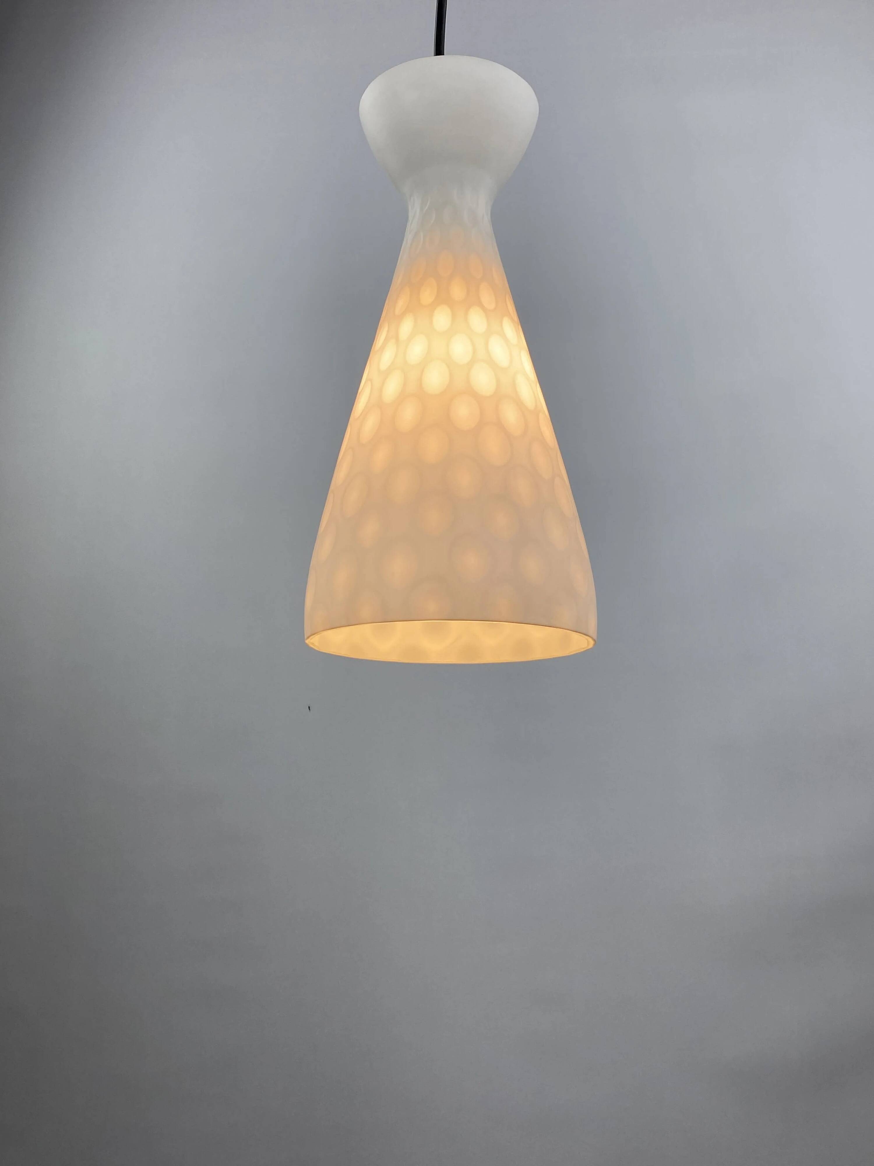 Glass hanging lamp by Aloys Gangkofner IBIZA for Peill & Putzler 1960