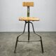 1940s Czechoslovak Industrial Height Adjustable Swivel Workshop Chair