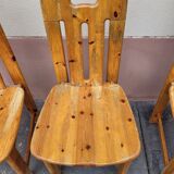 6 pine chairs