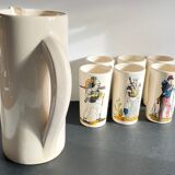 Orangeade service to vintage ceramic soldiers