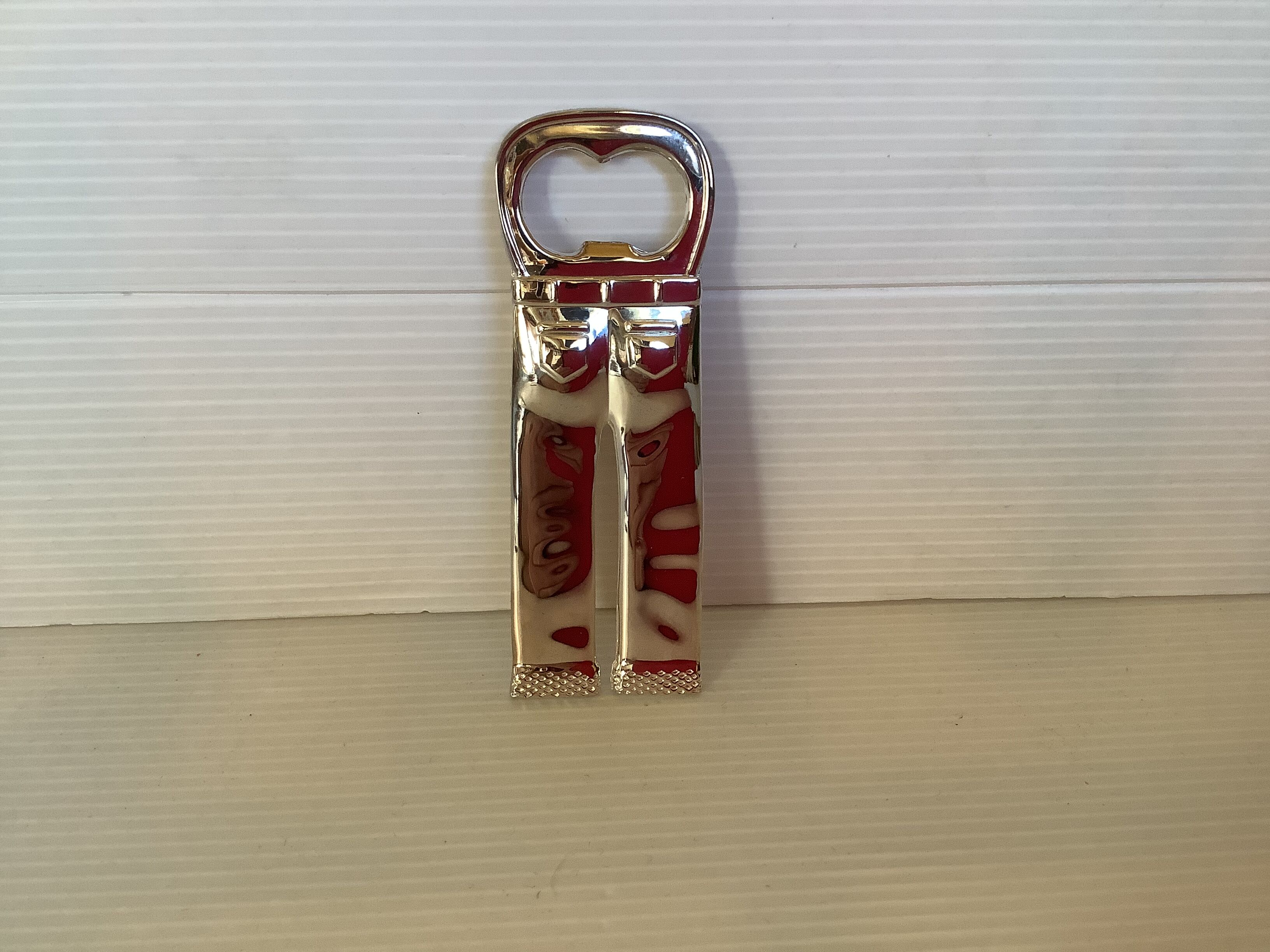 Bottle opener jeans pants chrome metal