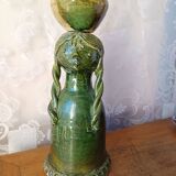Vintage anthropomorphic candlestick in glazed ceramic - Cathy Wurge