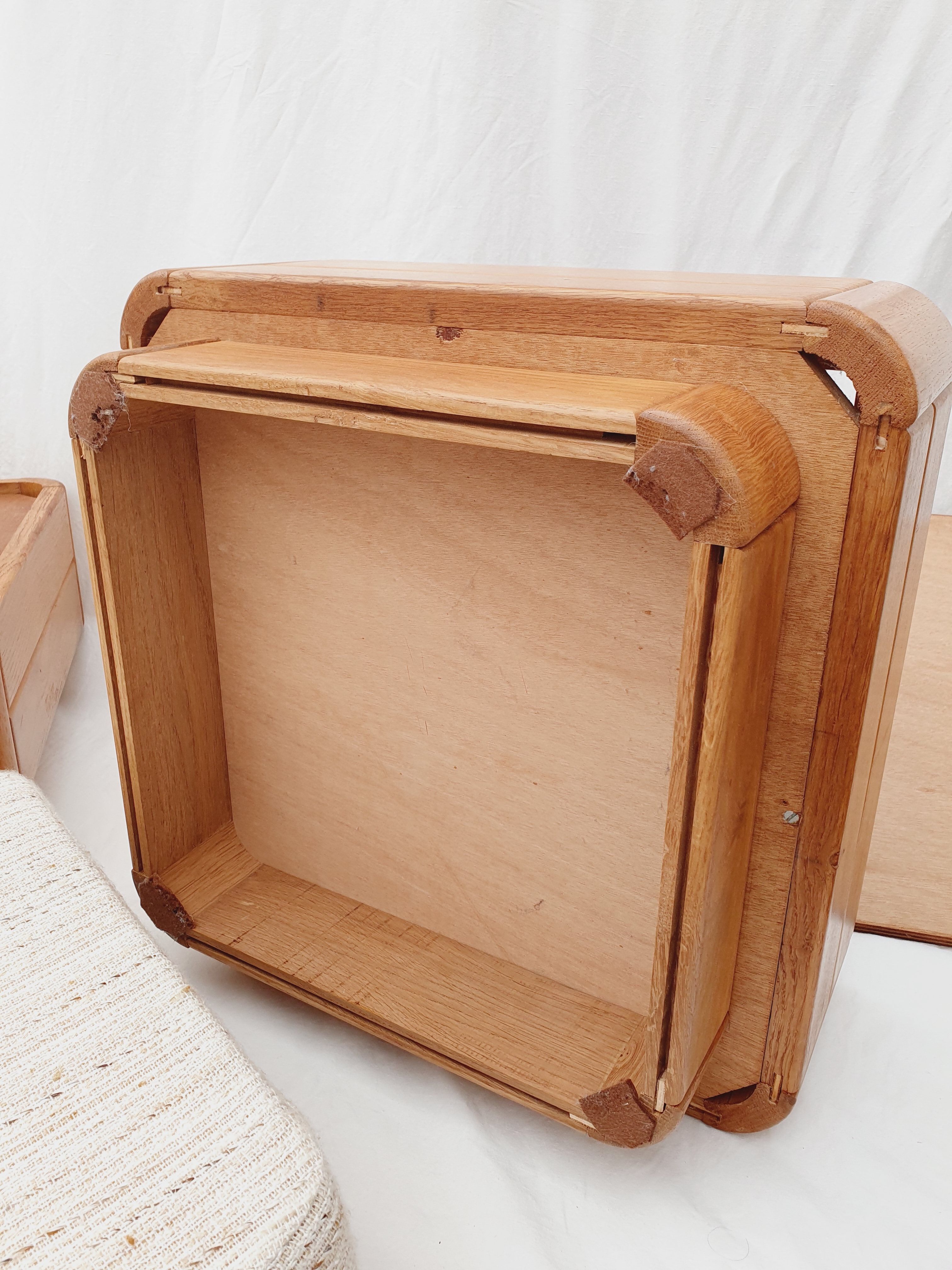 Pouf en bois d'orme