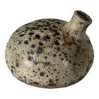 Vase céramique grès pyrité vintage design années 60