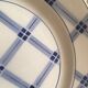 Flat plates "Sarreguemines" with blue checkered