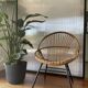 Fauteuil rotin midcentury