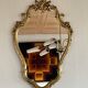 Miroir mural style baroque ancien moulures dorées