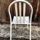 Lot 4 chairs Mallet-Stevens 60s white and wood-washed tube