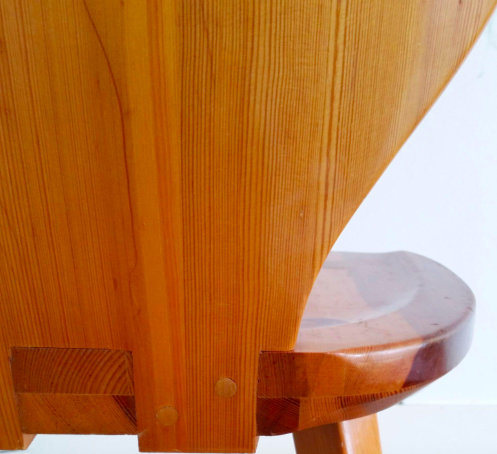 Set of 2 low pine chairs by Carl Malmsten for Svensk Fur 1950