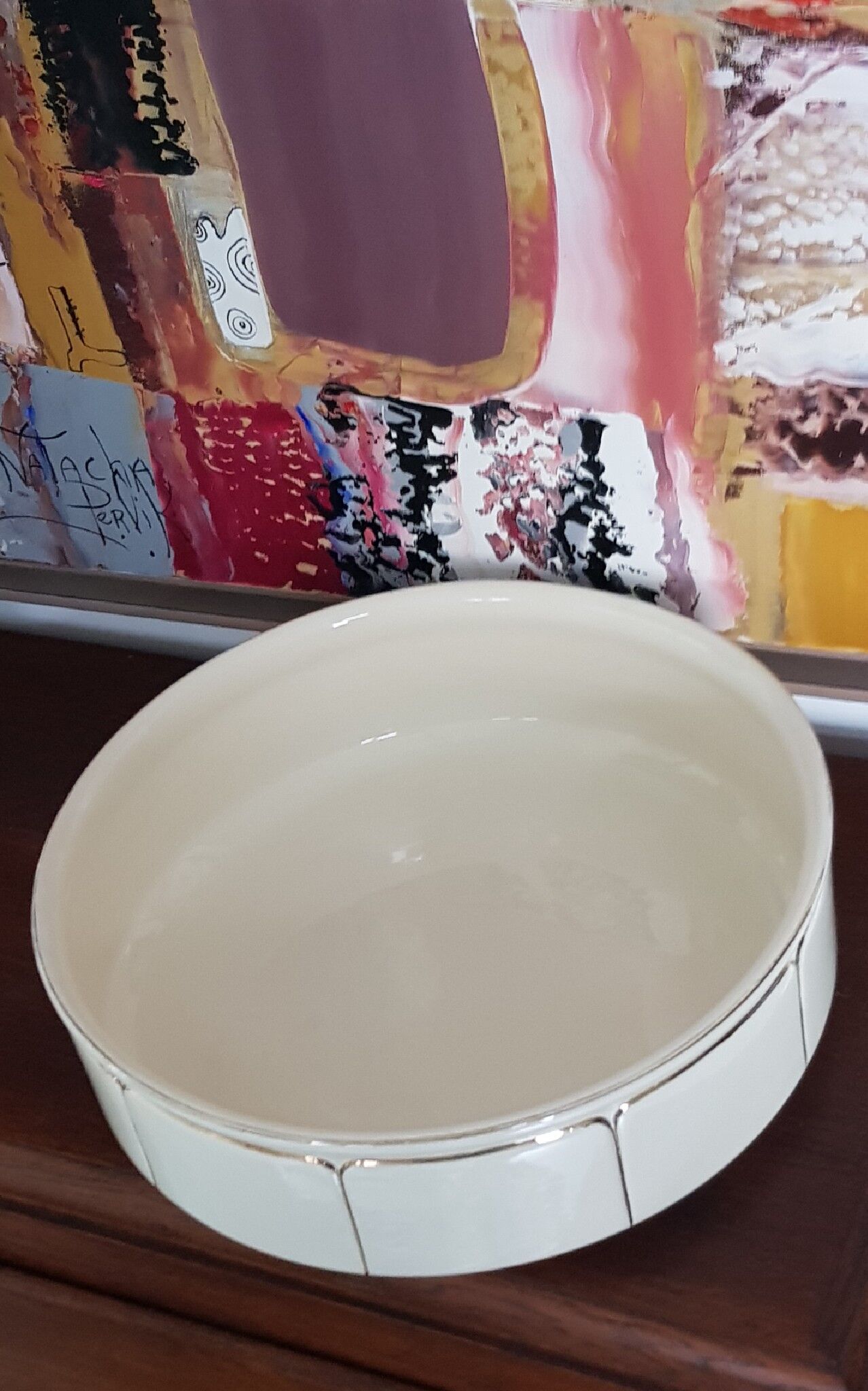 Basin art deco in earthenware