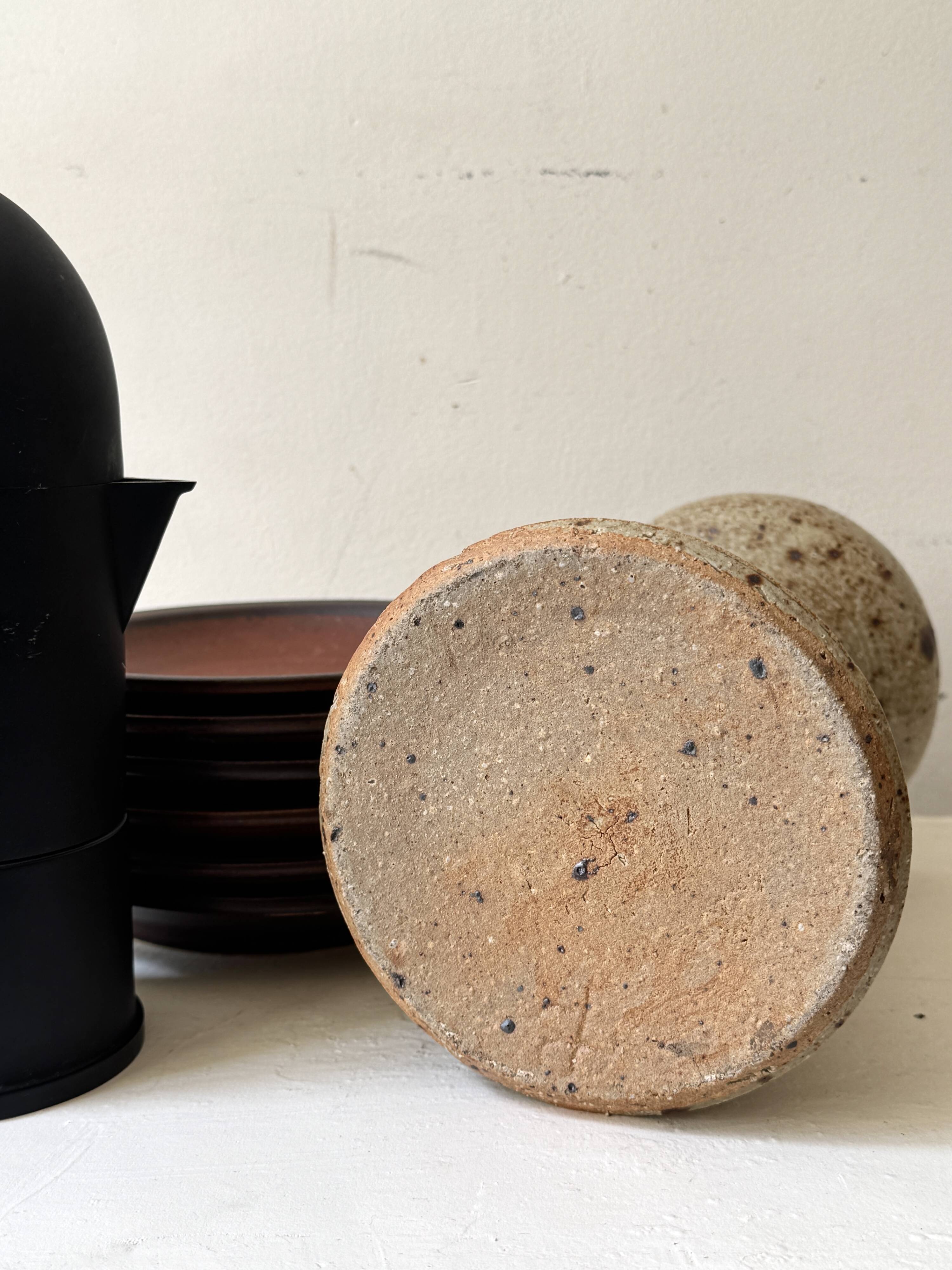 Pyrite stone candlestick vase, Alain Blanchard 1970