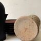 Pyrite stone candlestick vase, Alain Blanchard 1970