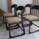 Série de 4 chaises traineau Baumann