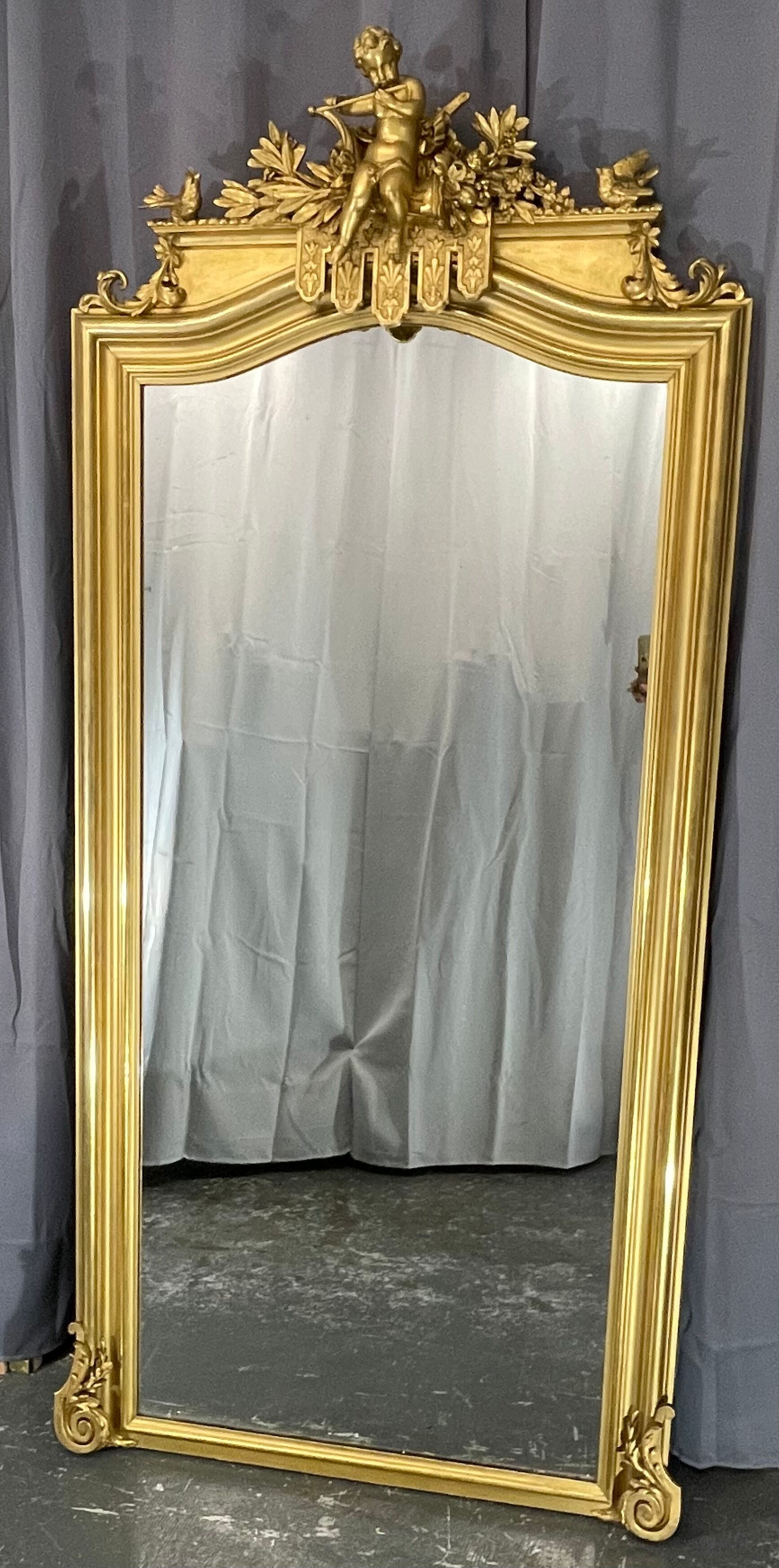 Mirror 204 x 98 cm nineteenth century Napoleon III