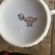 Coffee set six cups Limoges porcelain floral decoration