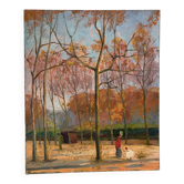 Le jardin du Luxembourg à Paris, huile sur toile signée