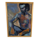 Textured Painting Nude Man Eva Monica Aspberg 1973