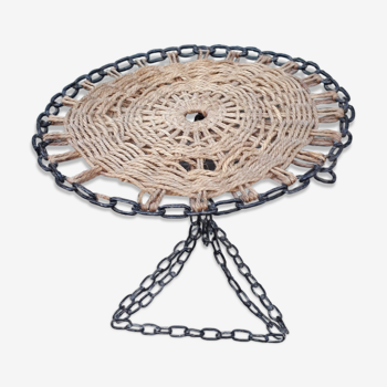 String coffee table and chains