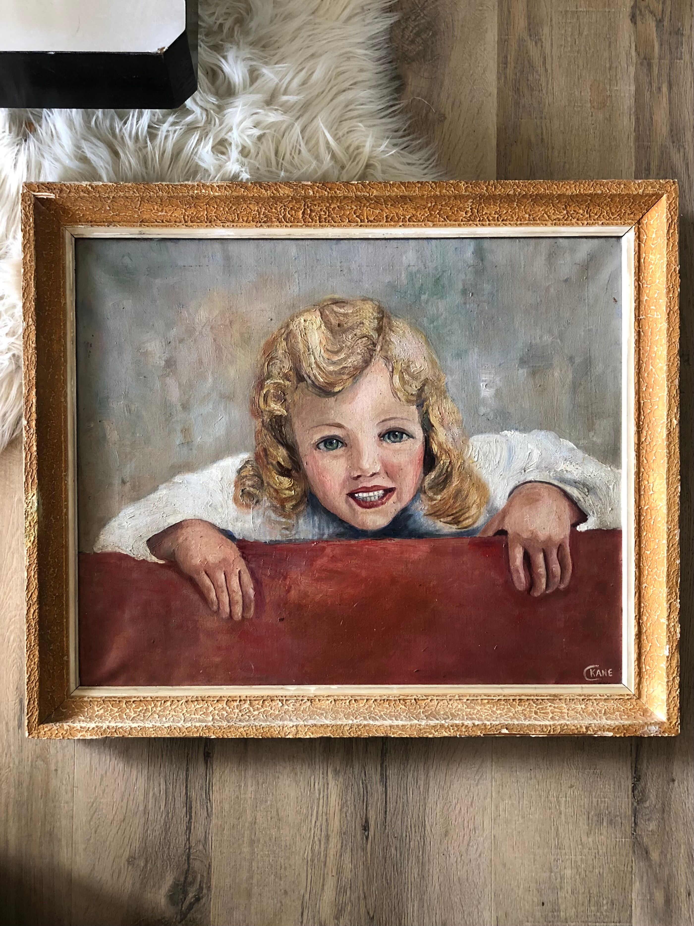 Portrait girl oil on canvas