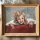 Portrait girl oil on canvas