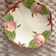 Barbotine plate; Apples. Choisy le Roi