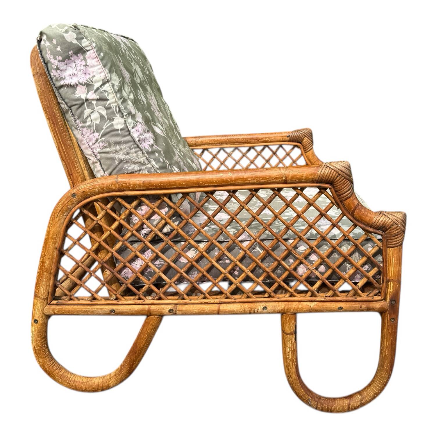 Rattan sofa and armchair from the 70s Italy