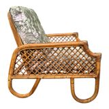 Canapé et fauteuil en rotin des années 70 Italie