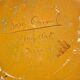Ceramic dish signed Marc Roussel representing a sailboat, 20th century period