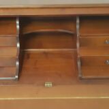 Sloping secretary, Louis XVI style donkey back desk, very good 20th century copy