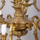 Classic 12 light golden bronze chandelier from the mid-20th century