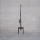 Brutalist iron mid-century floor and table lamp set