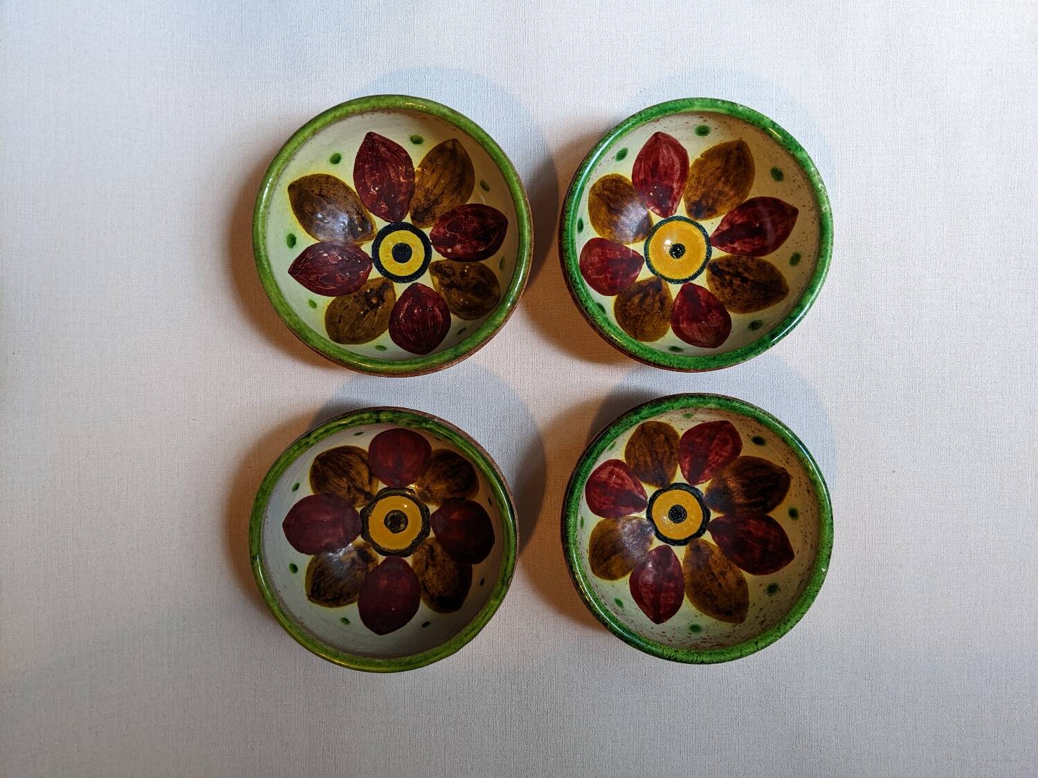 Handcrafted ceramic bowls bohemian countryside