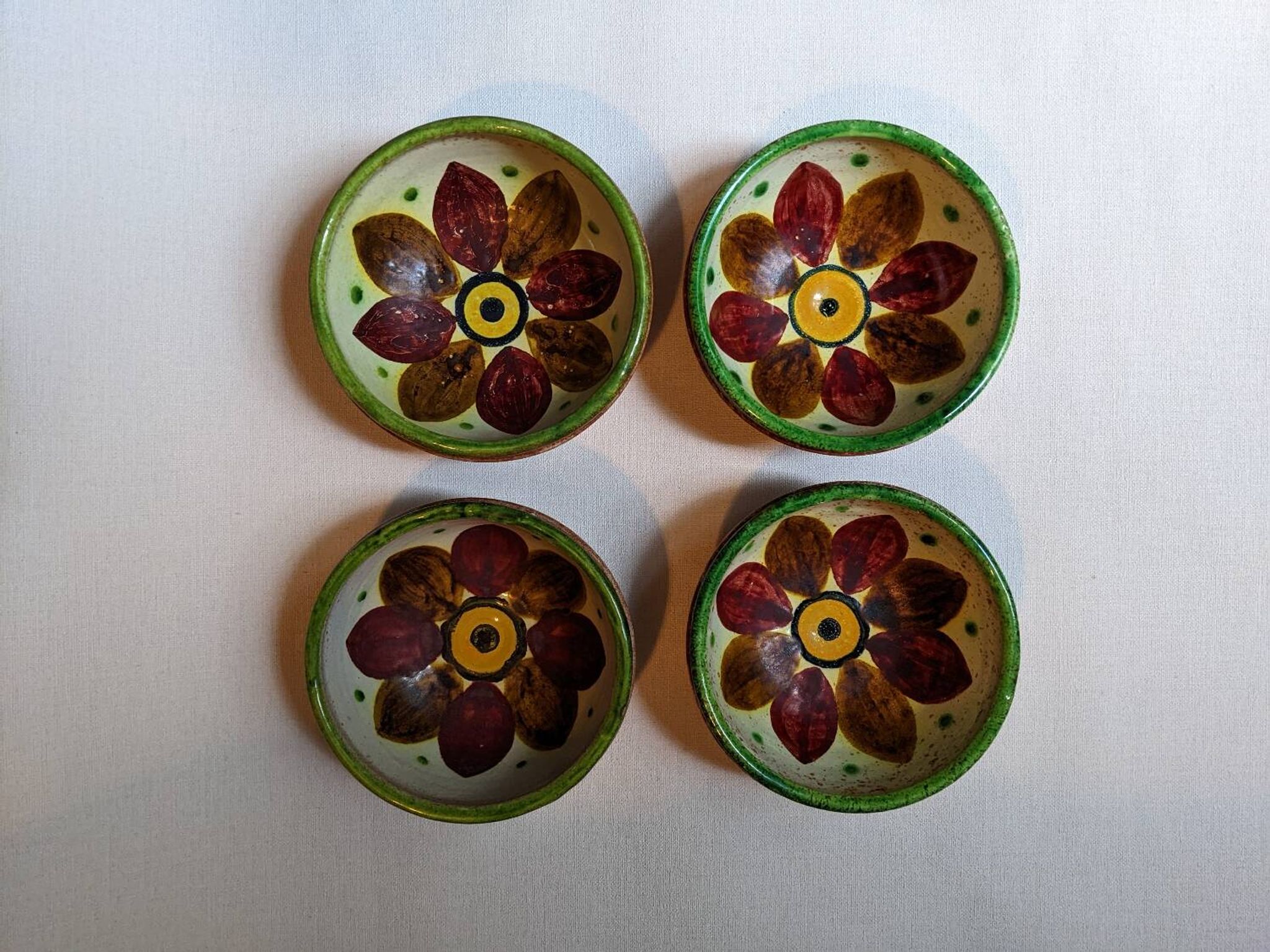 Handcrafted ceramic bowls bohemian countryside