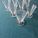 Series of 7 art deco aperitif or digestive glasses engraved