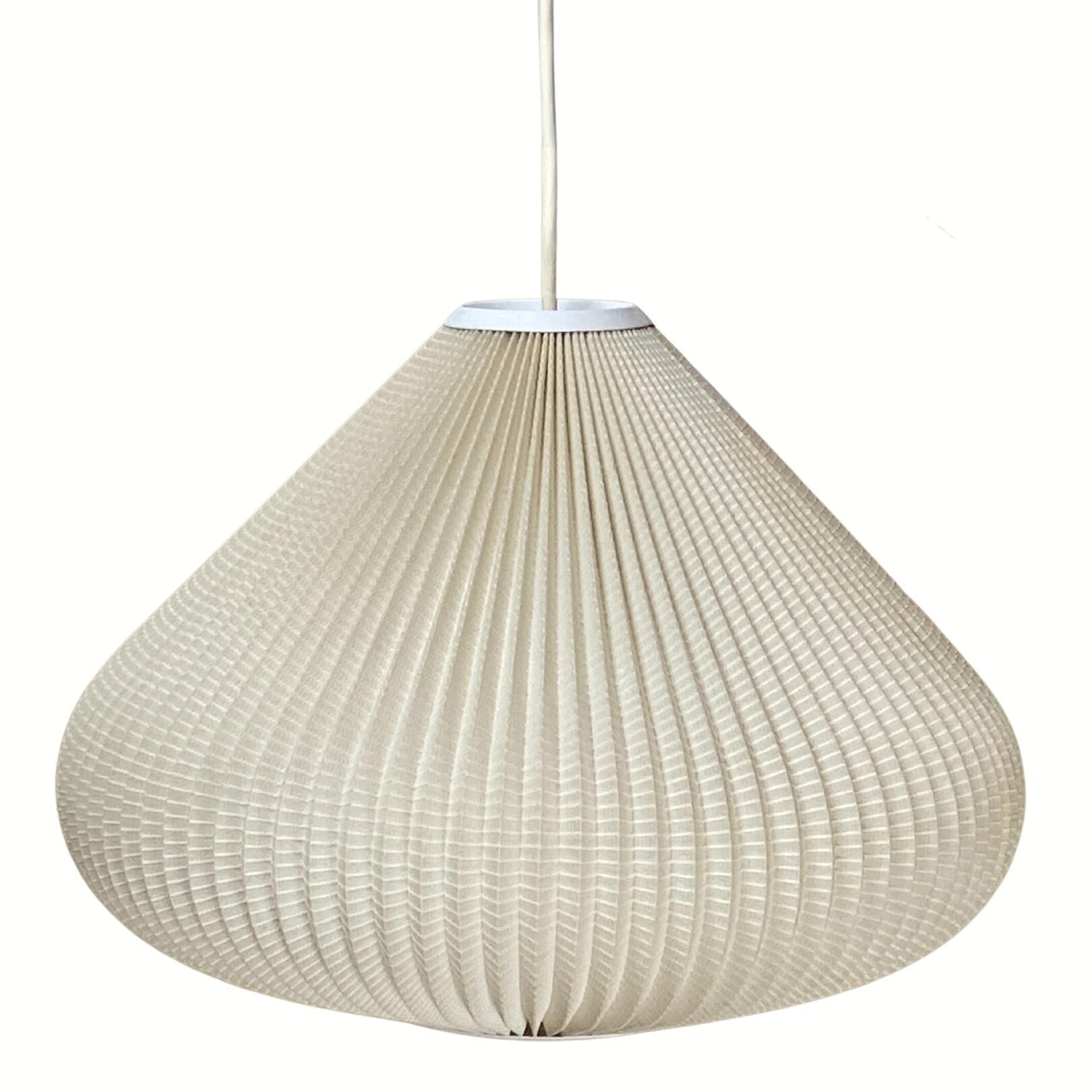 Space age cocoon plisse pendant lamps, 1960s