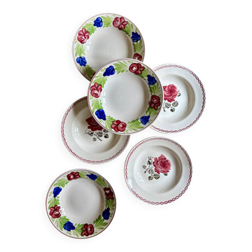Set of 6 vintage deep plates (L2)